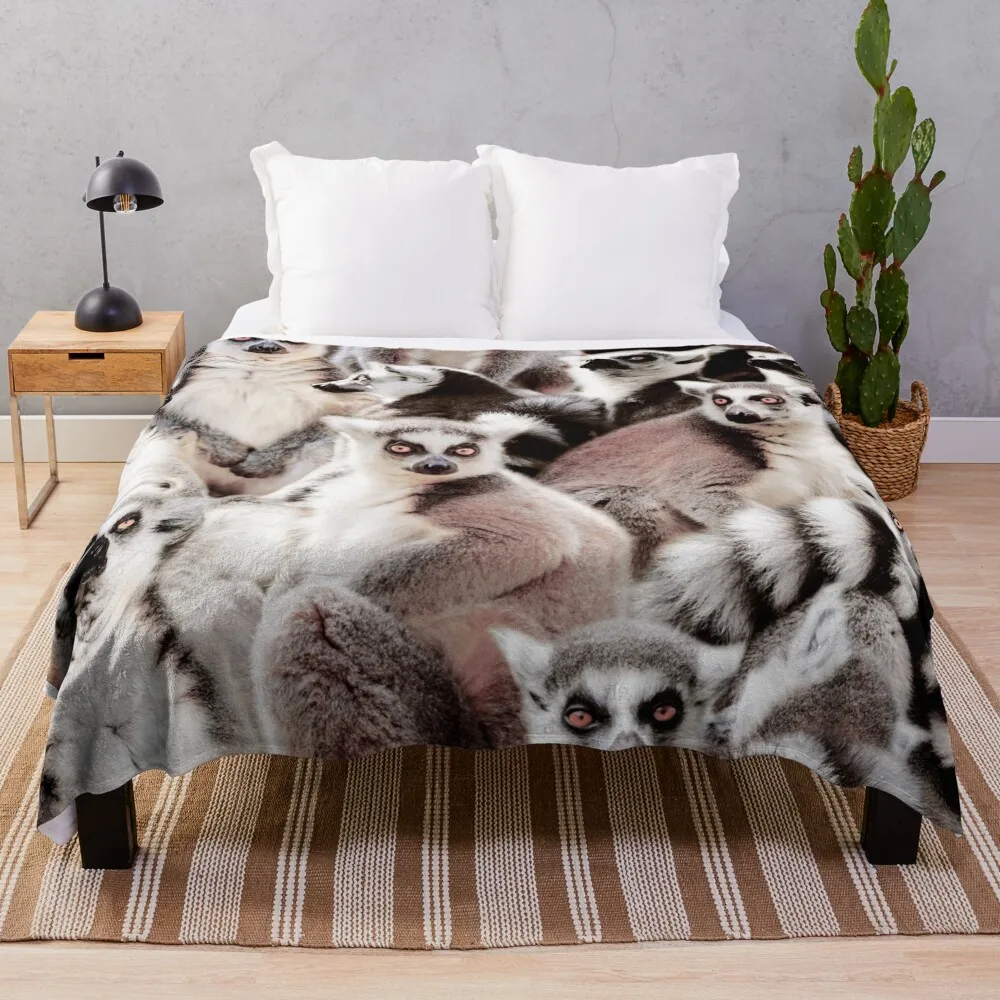 

Lemurs Throw Blanket Fluffys Large Thin Sofa Blankets