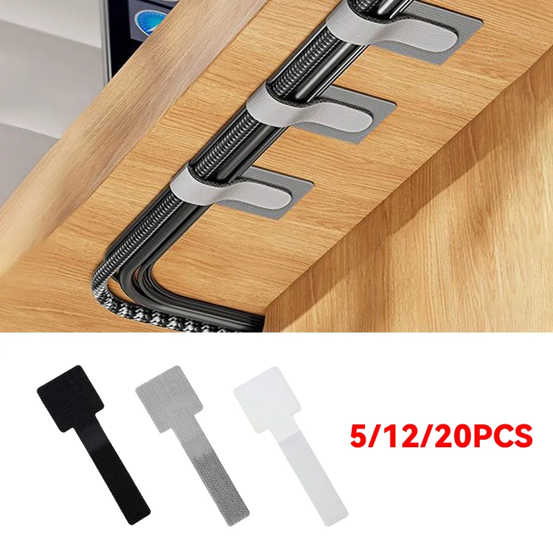 Fascette Stringicavo Riutilizzabili In Microfibra Con Velcro - 60 Pezzi Da 15 Cm - Organizzatore Per Cavi Di Computer, TV E Ufficio - Colori Assortiti