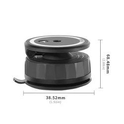 Magnetic Rotatable Phone Holder with Foldable Design and Vacuum Suction (Black)