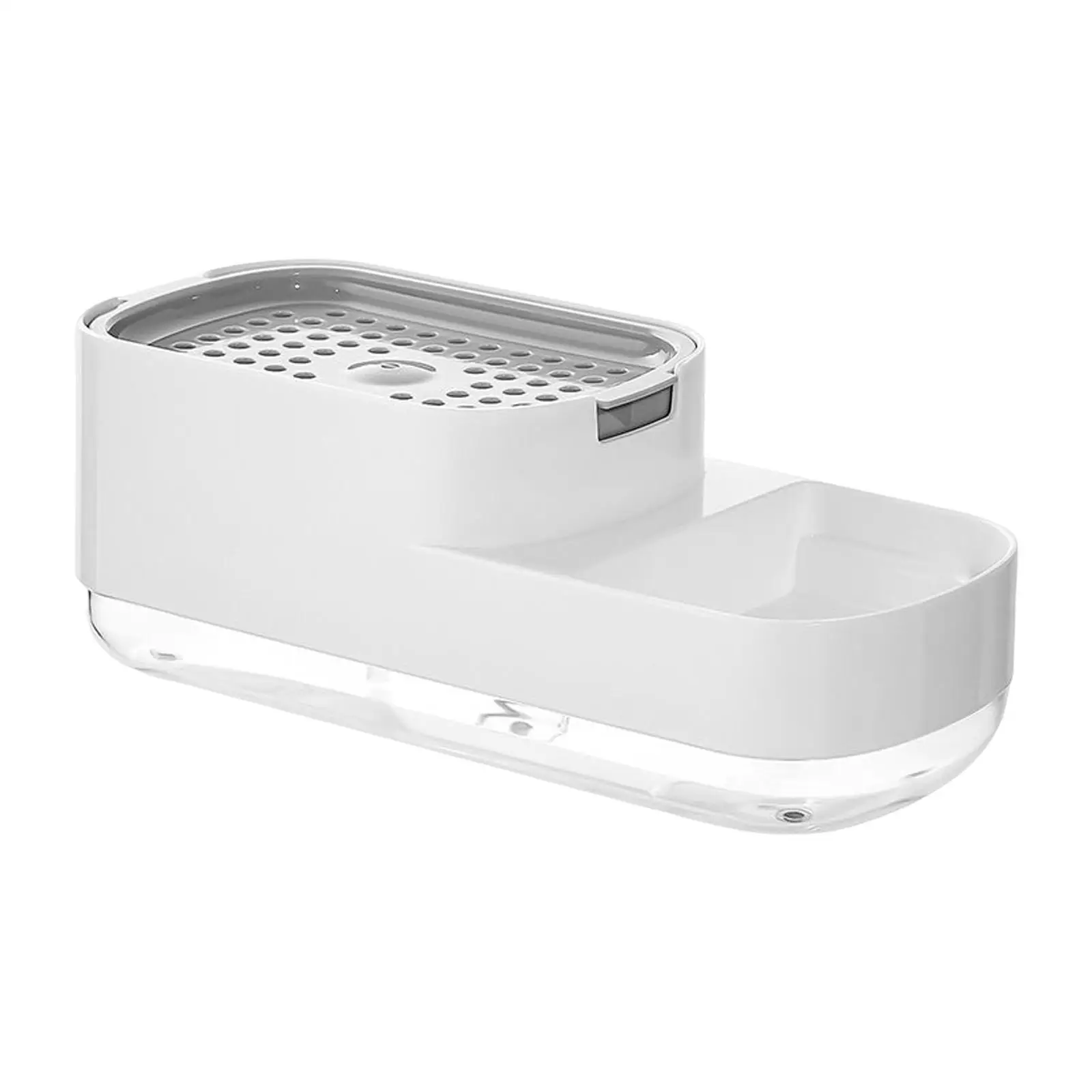 Soap Dispenser Refillable Dish Soap Dispenser Countertop Organizer Draining Tray Caddy Organizer with Sponge Holder Large Capacity for Bathroom