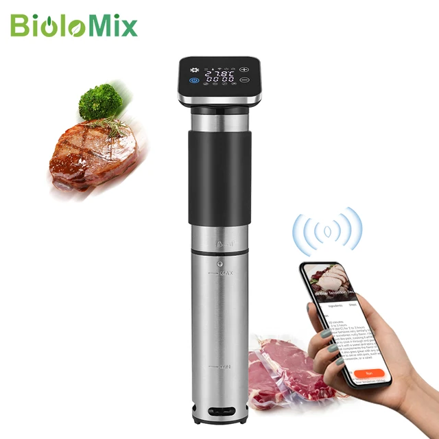 BioloMix 5th Generation Stainless Steel WiFi Sous Vide Cooker IPX7 Waterproof Thermal Immersion Circulator Smart APP Control 1