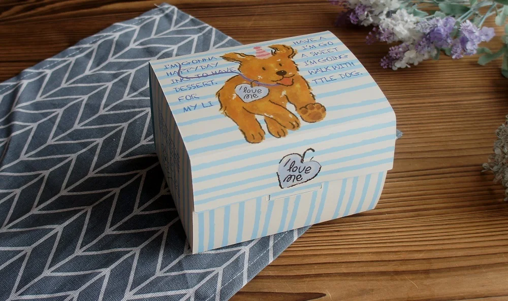 10 Pcs Blue Dog Bear Doll Paper Boxes 15.5×10×12cm for Wedding Birthday Valentine’s Day... - SKU BDBB2204 - UGI Packaging