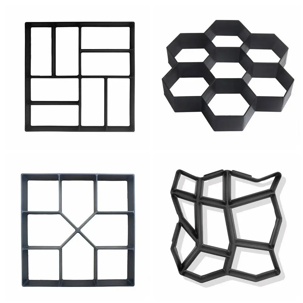 Reusable Plastic Path Maker Paver Molds Diy Garden Stone Brick Concrete Mold Irregular Brick Path Paving Paver Cement concrete molds garden path molds