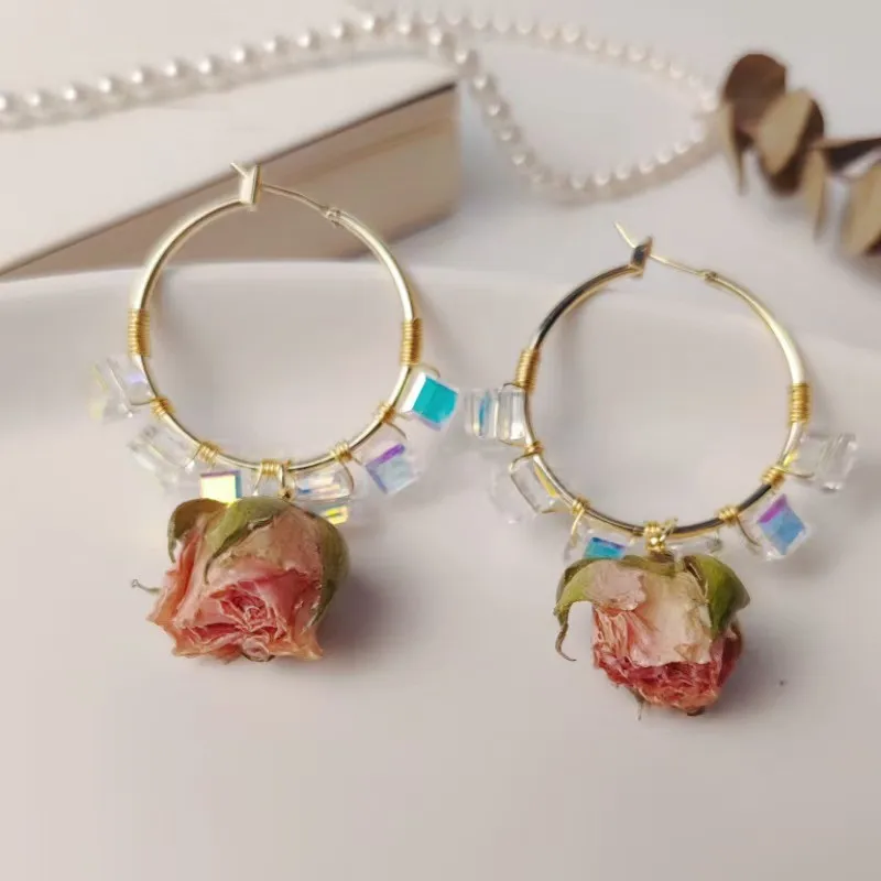 Red Rose Epoxy Resin Earrings Image 15