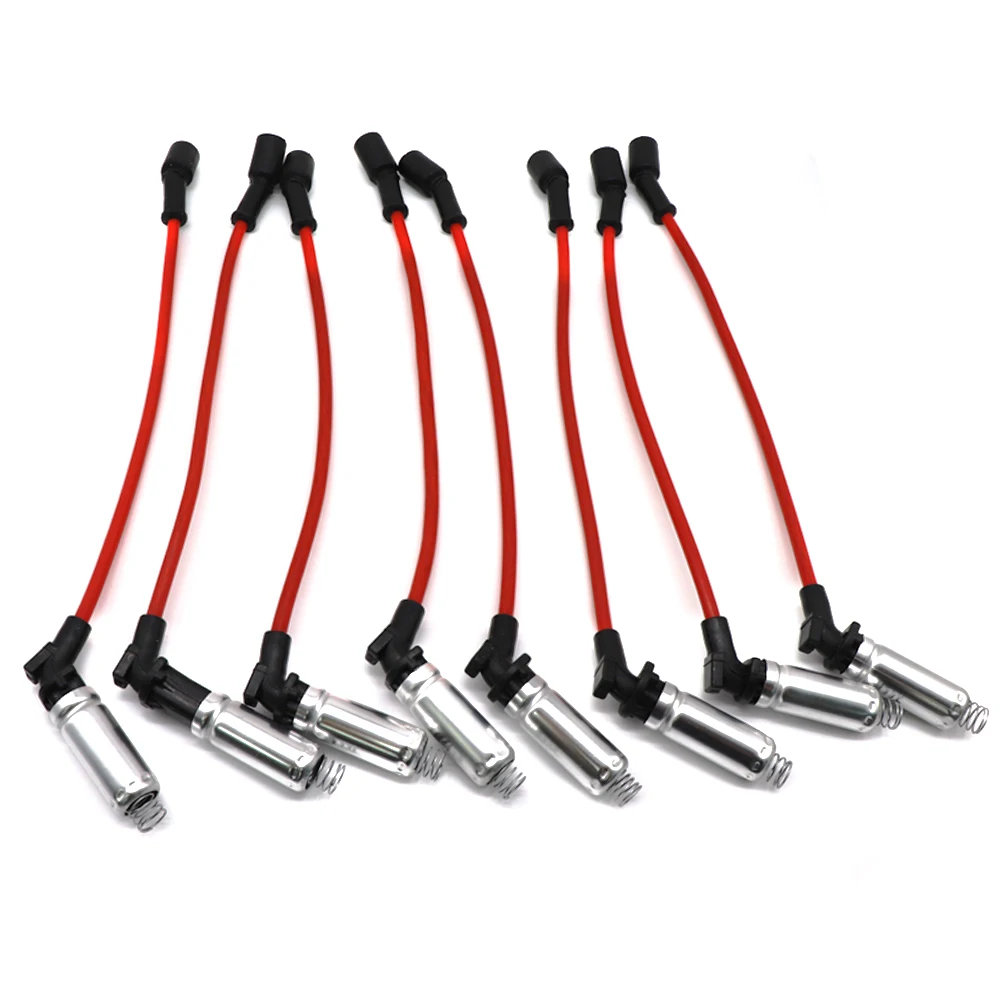 Ignition Spark Plug Wire Kit Set Cable 48322R For Chevrolet Silverado Tahoe GMC Savana Sierra Hummer H2 H3 Isuzu Ascender 8pcs ignition cable set