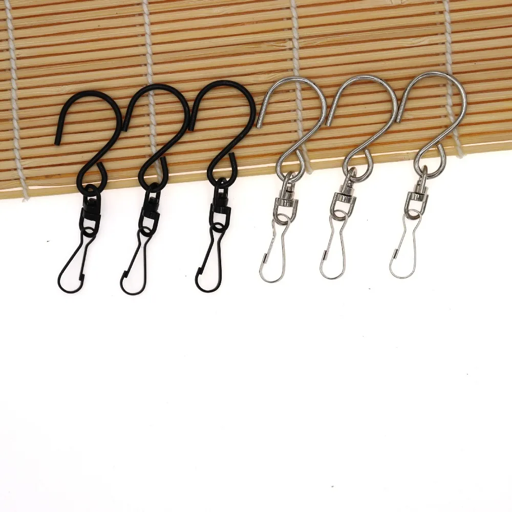 8Pcs for Hanging Wind Spinners Wind Chimes Crystal Twisters Party Tools Swivel Hooks Clips Kitchen Bedroom Rotating S Hooks
