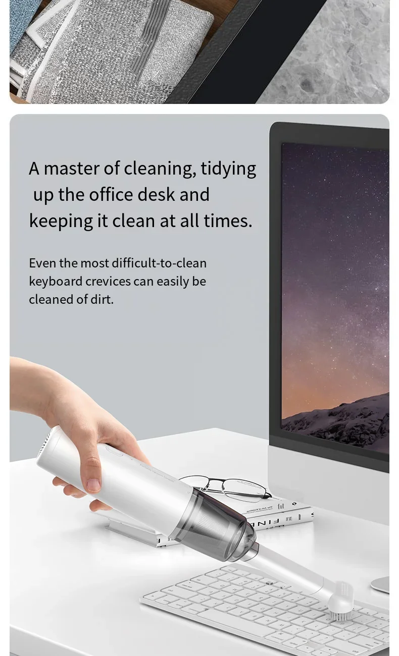 Handheld Car Vacuum - Powerful Suction Mini Cordless Portable Cleaner | Rechargeable Wet Dry