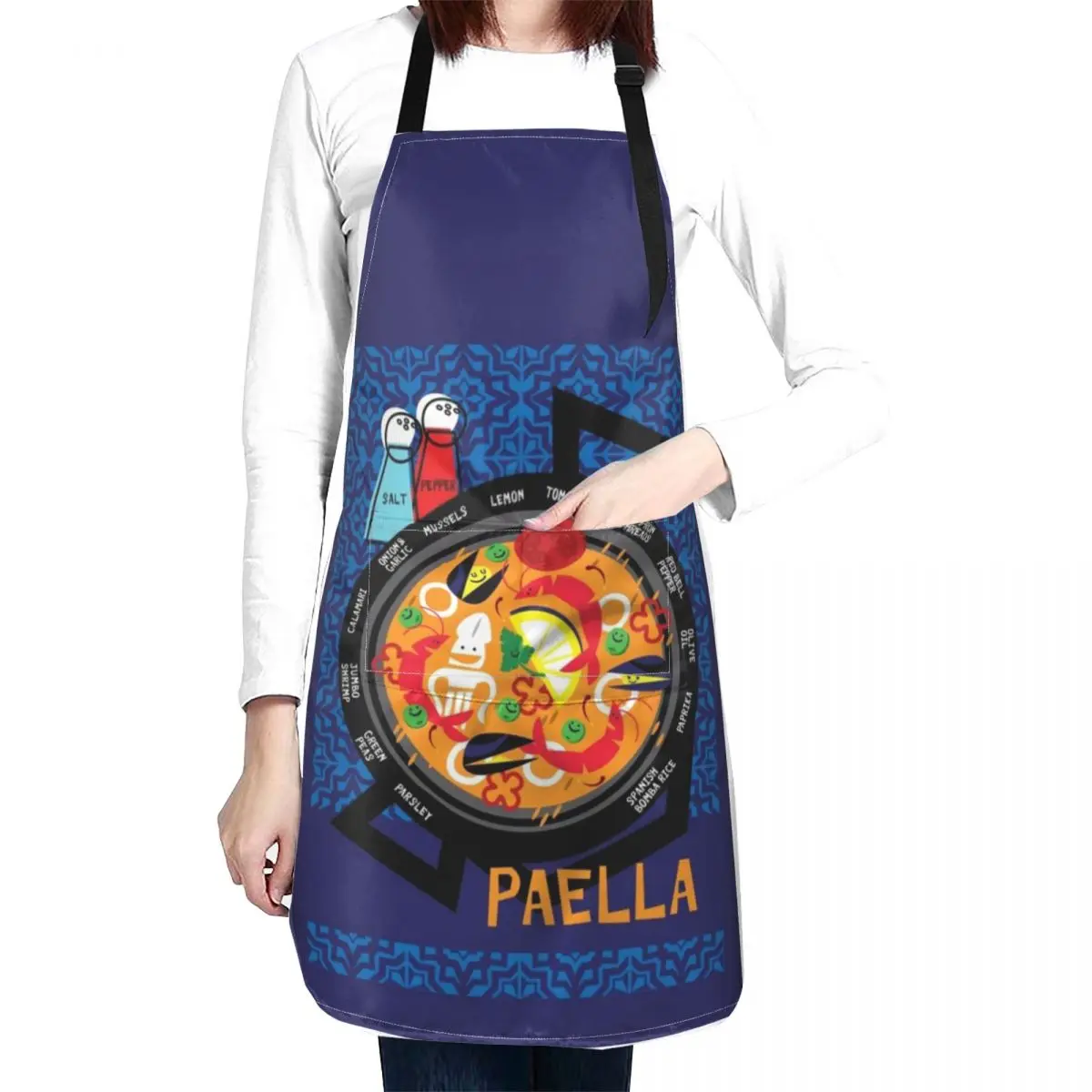 The flavourful paella   Apron Apron Kitchen Women Household Items Kitchen Teacher Apron