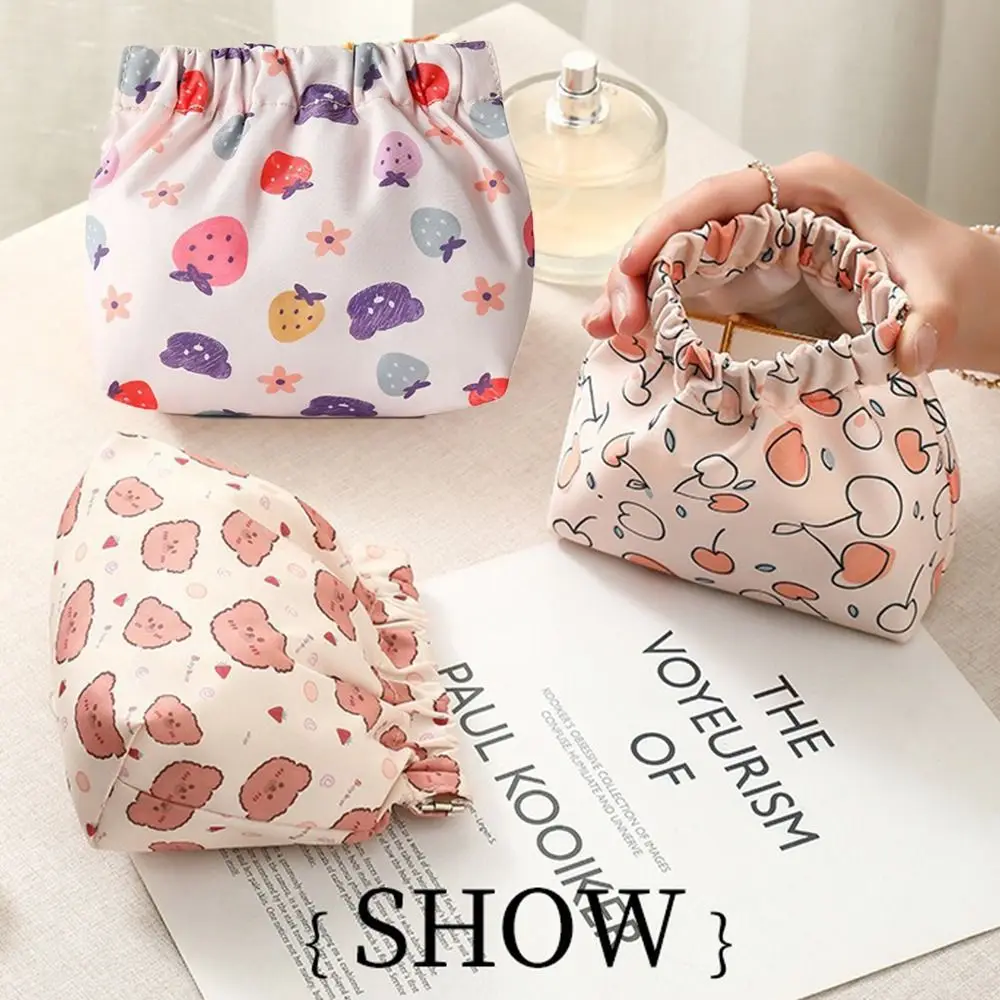 Automatic Closing Coin Purses Women Coin Pouch Travel Lipstick Cosmetic Bag Fashion Waterproof Nylon Storage Bags