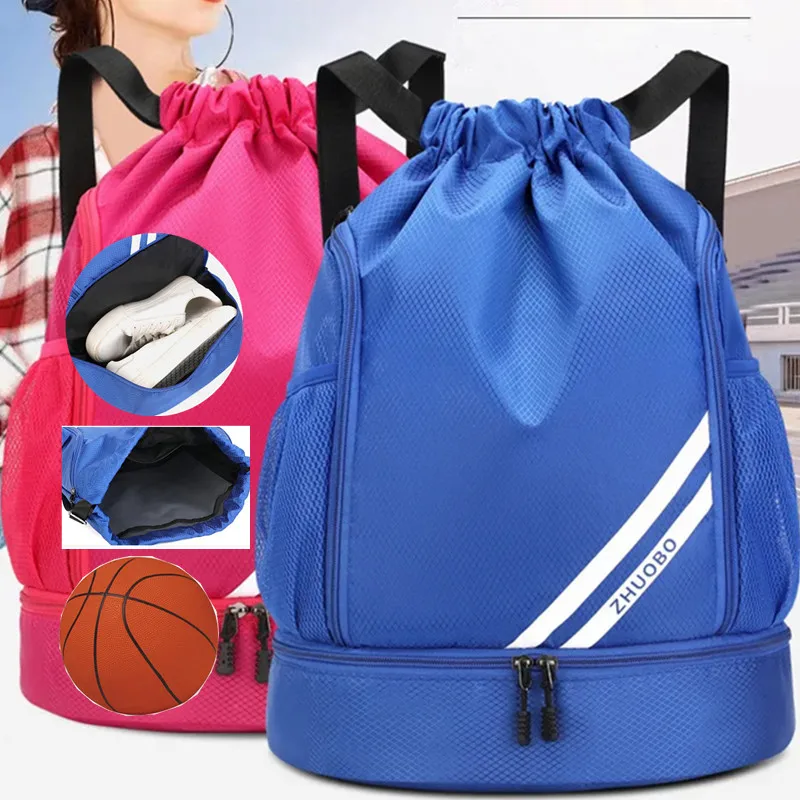 

Gym Bag For Men Waterproof Swimming Fitness Training Accessories Male Basketball Shoe Pocket Big Women's travel Backpacks Sports