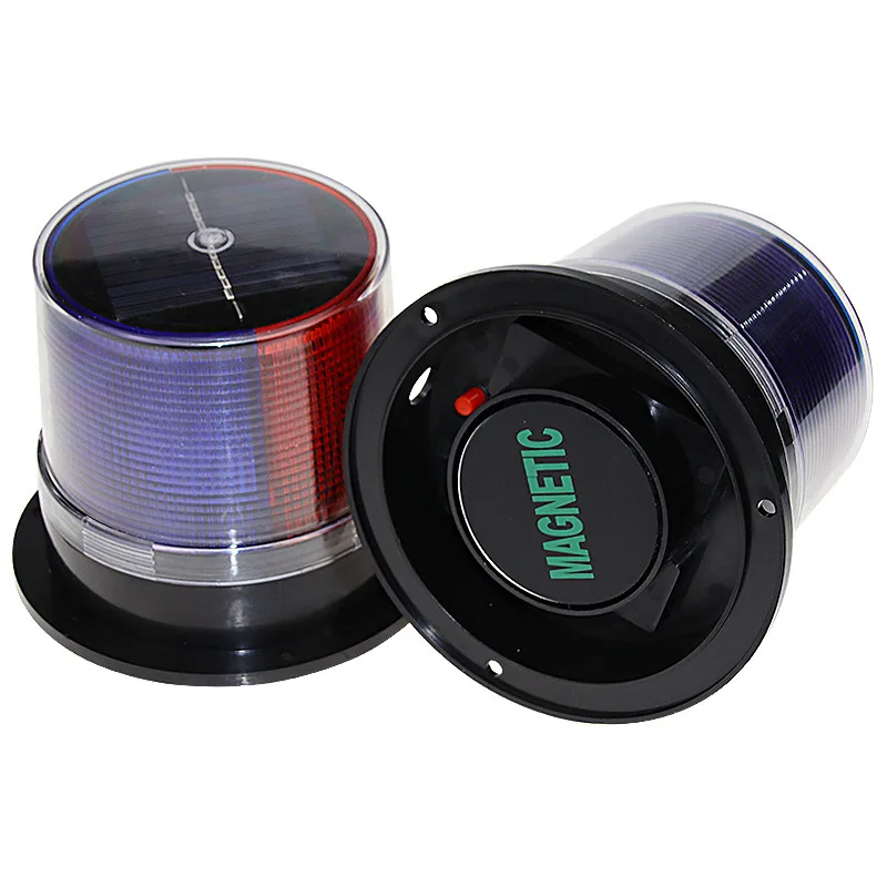 Magnetic Solar Warning Flash Light Waterproof And Dust-proof Strobe Lights for Cars And Boats Night Tower Crane Light