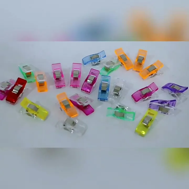 Clipe Costura Plástico - Pacote 50 Unidades - Guia Precisão Marcações