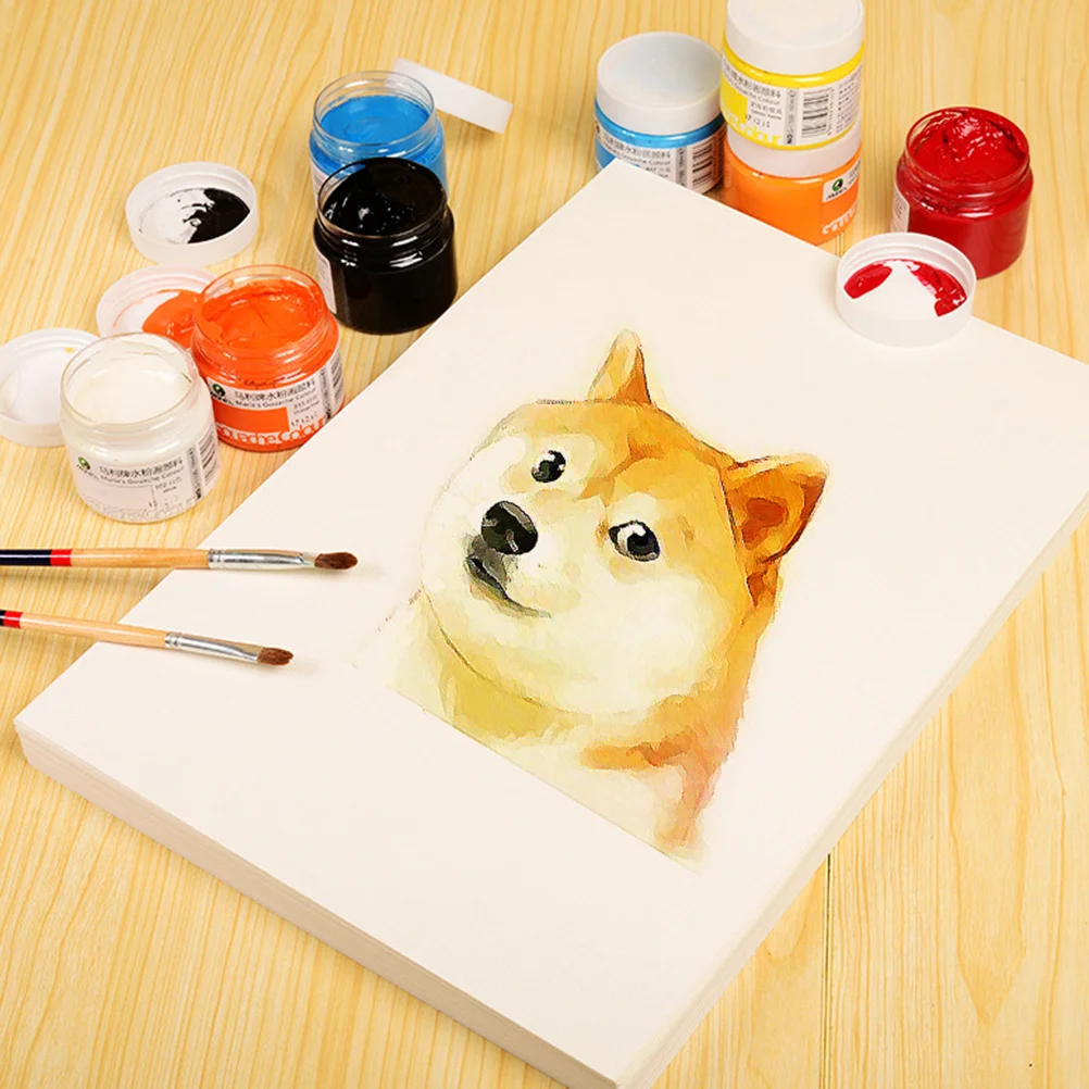 40 매 고품질 드로잉 페이퍼 수채화 용지 용품 이상적인 연필 펜 흑연 목탄 크레용