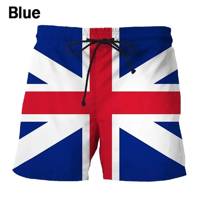 3D Print National Flag Graphic Beach Shorts For Men Summer Funny Casual Board Shorts Swimwear Quick Dry Men Swim Trunks 6