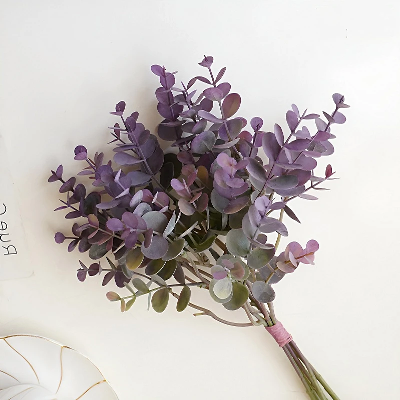 Künstliche Eukalyptus gefälschte Pflanzen Bouquet Kunststoff gefälschte Blatt Blumen arrangement Material Party Home Hochzeit Dekor Zubehör