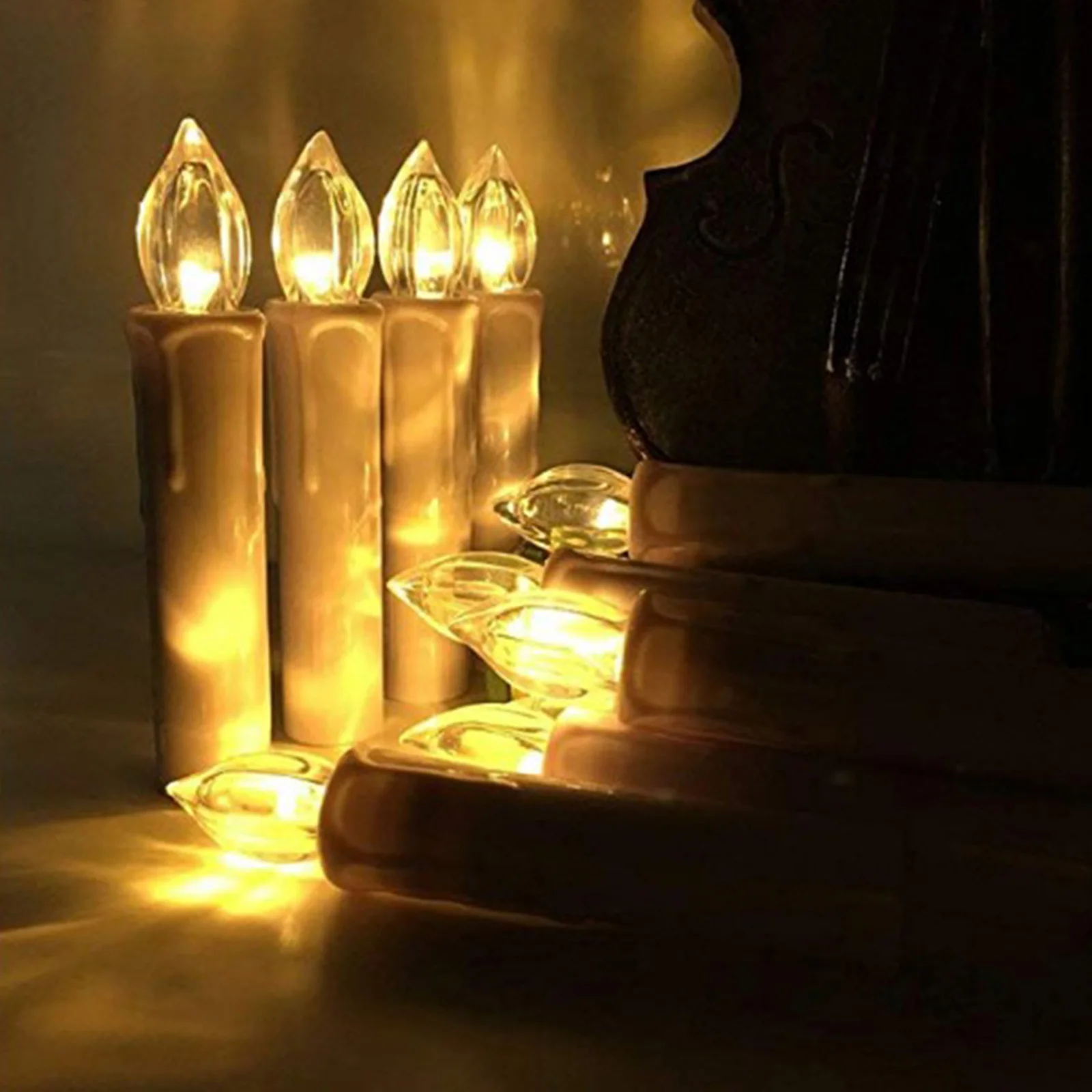 Crystal Drop LED Christmas Tree Candles Decor