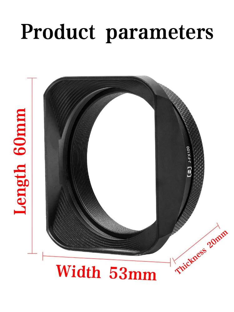 Description Picture 5 of itemAluminum alloy lens hood filter adapter ring X100F X100S X100T X100VI square metal accessories