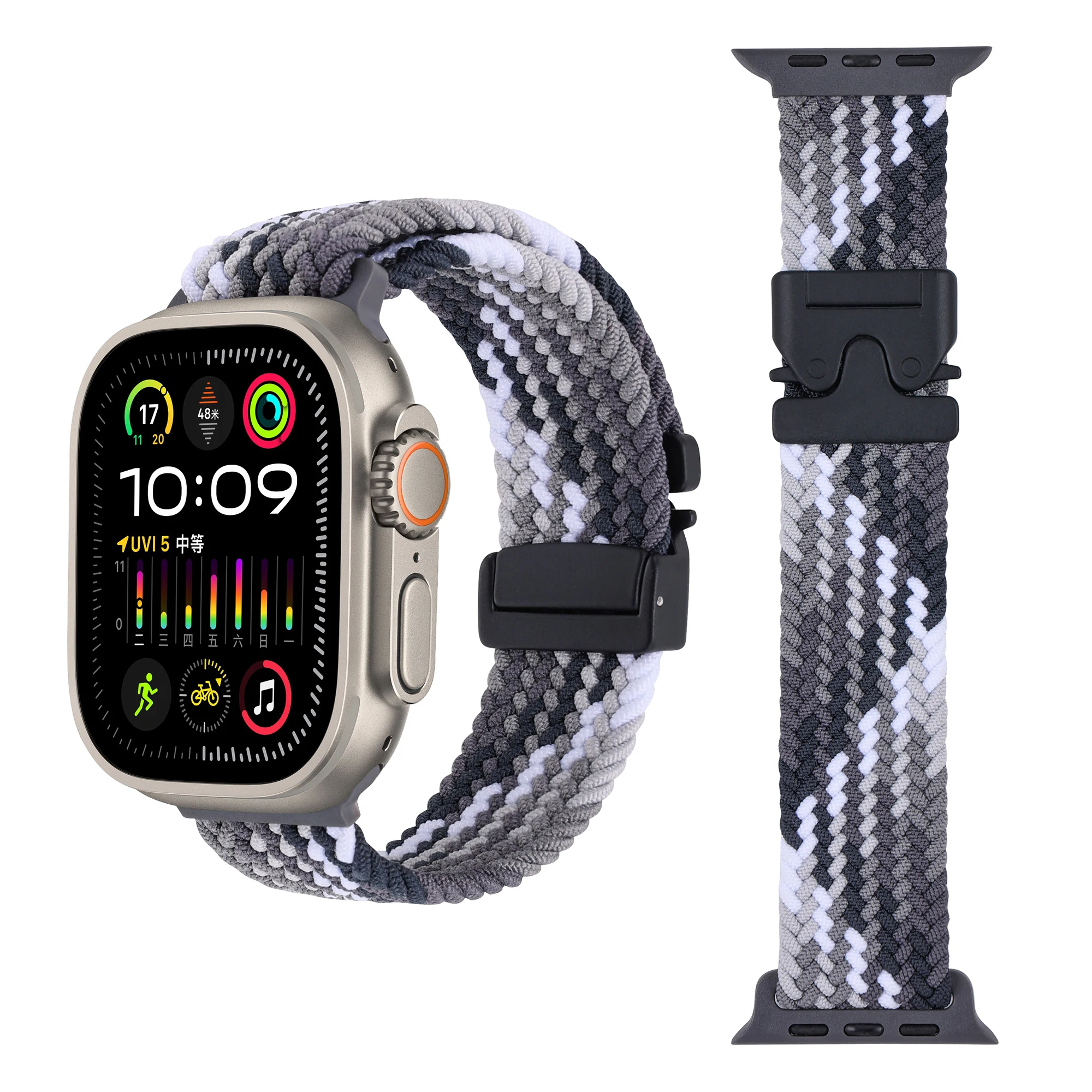 Nylon Braided Strap with Parachute Metal Buckle