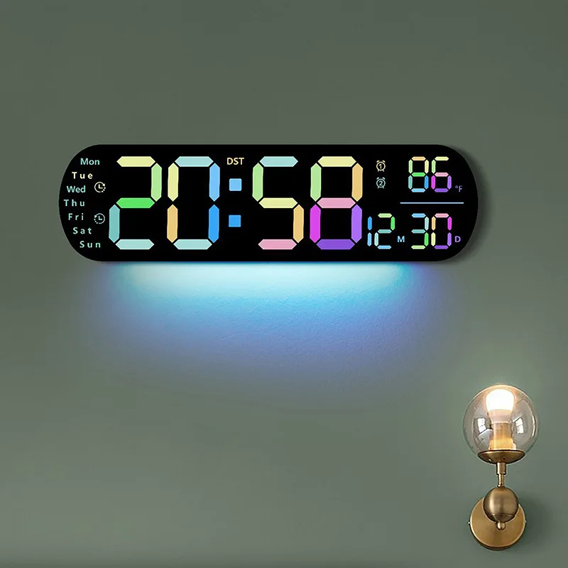 

Creative Multifunctional Clock Living Room Large Screen LED Digital Alarm Clock