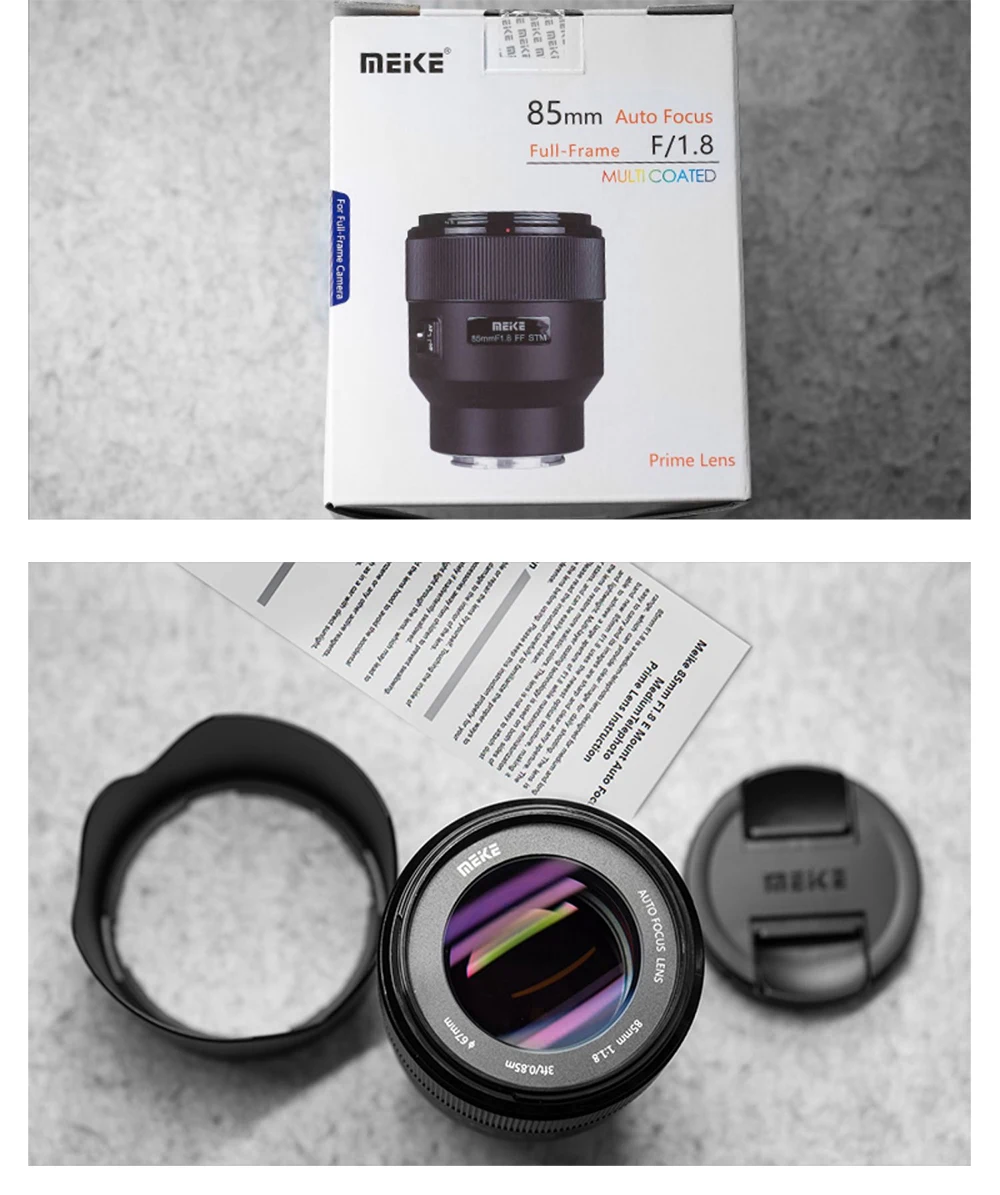 MEKE Meike 85mm F1.8 Auto Focus STM Full Frame Lens For Sony E-Mount Camera Like