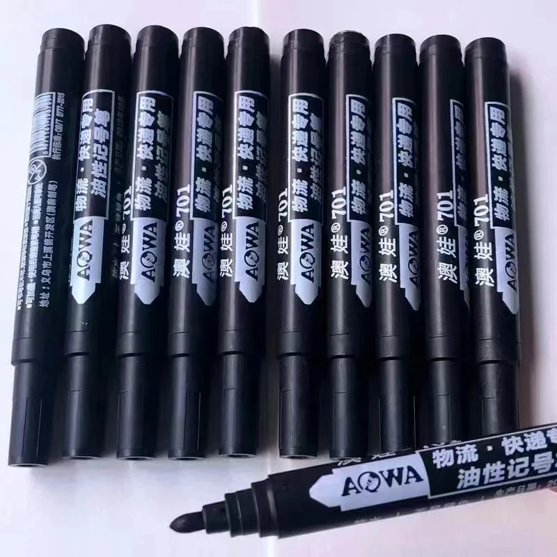라운드 토 네임펜 펜, 방수 잉크, 미세 포인트, 검정, 파랑, 빨강, 오일 잉크, 1.5mm, 파인 컬러 마커 펜, 100 개