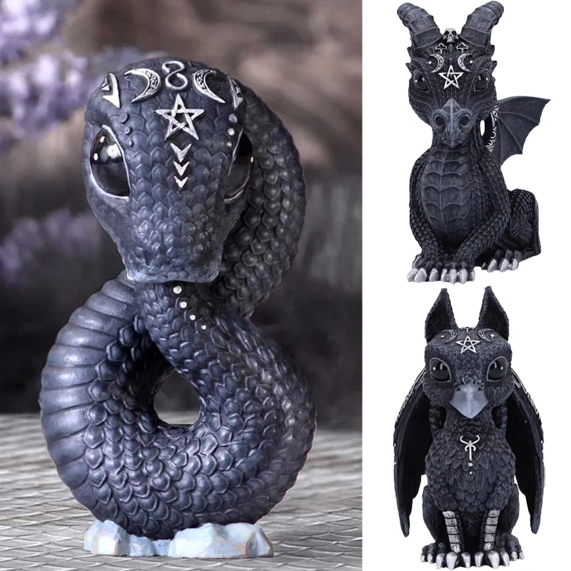 

Mythology Figurine Resin Cerberus Unicorn Dragon Griffin Ouroboros Animal Statue 3 Heads Dog Decorative Home Decor Figurines