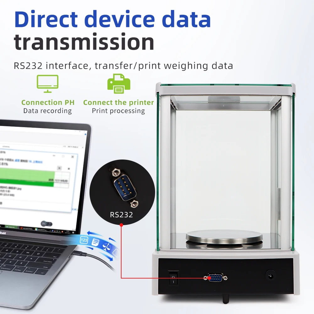 Lab Analytical Balance 0.001G High Precision Scale EU Plug Electronic Balance Scale Jewelry Luggage Kitchen Weighing