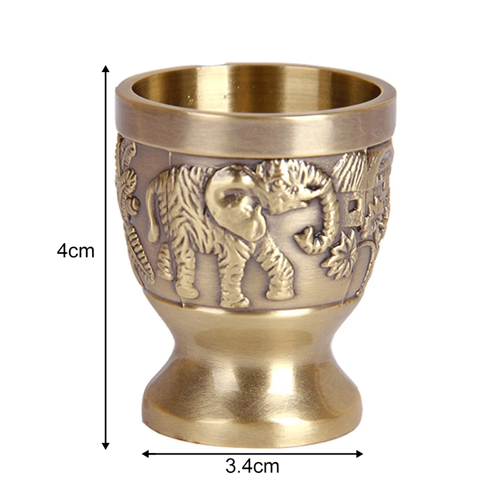 Bronze Color Elegant Metal Mugs Perfect For Entertaining Stylish Decorative Piece Versatile Beverage Container
