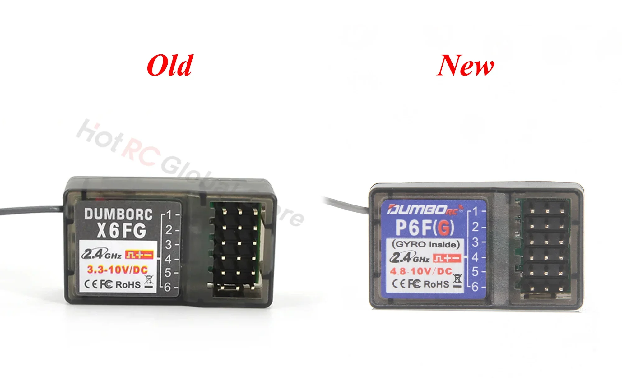 DUMBORC P6DC P10FG P4FMG P6FG MINI 4CH 6CH 10CH 10 Kanal Gyro Empfänger Spannung Rückkehr für X4 X6 Sender RC Auto Boot – Detail 10