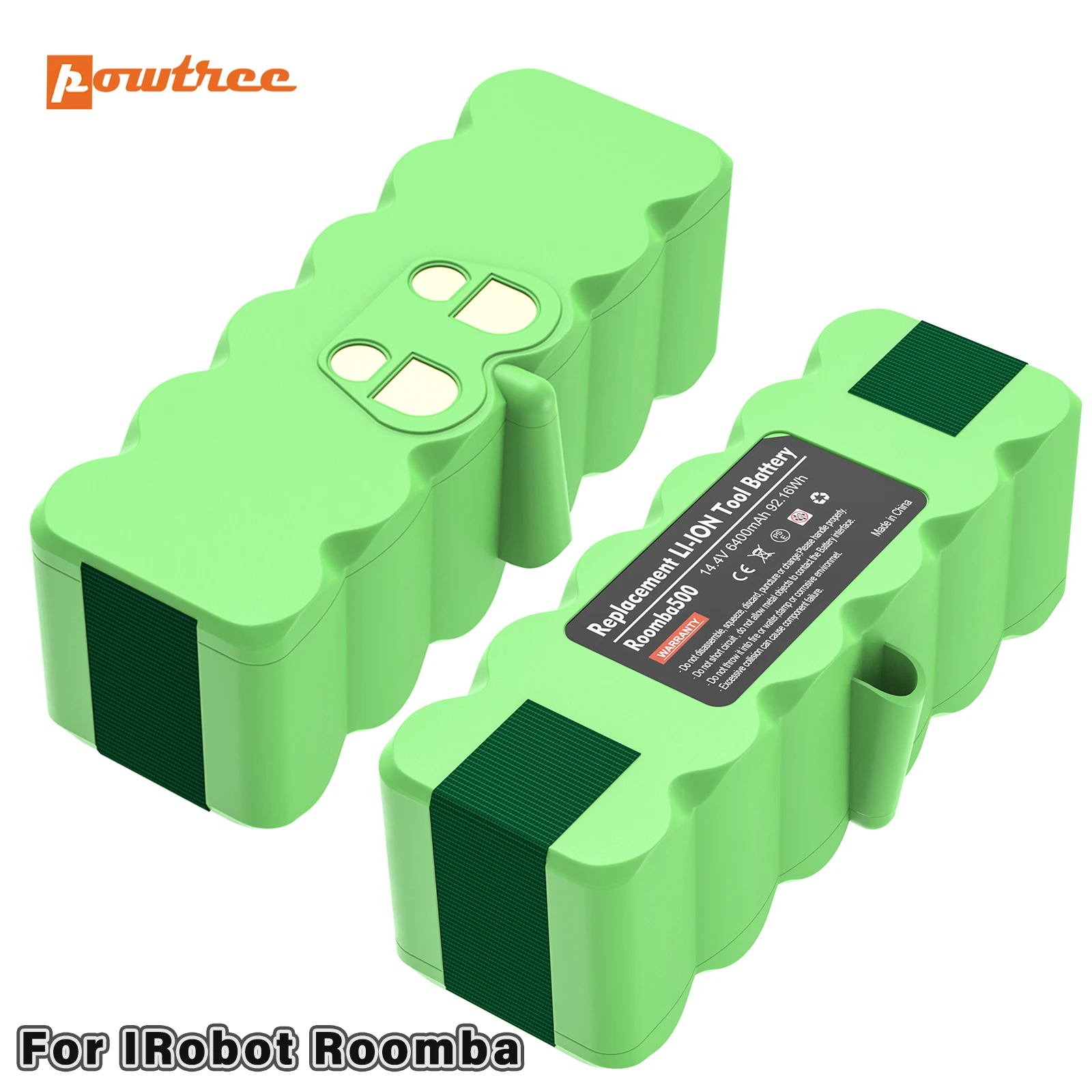 Powtree 14.4 V 6400Mah Batteria Per Aspirapolvere Per Irobot Roomba 500 600 700 800 900 Serie 14.4 V 620 650 770 780 580 Batterie