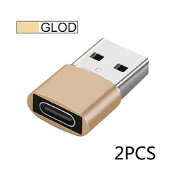 Dual USB - C to Micro USB OTG Adapter Set - Universal Converter for Enhanced Connectivity (2Pcs Golden)