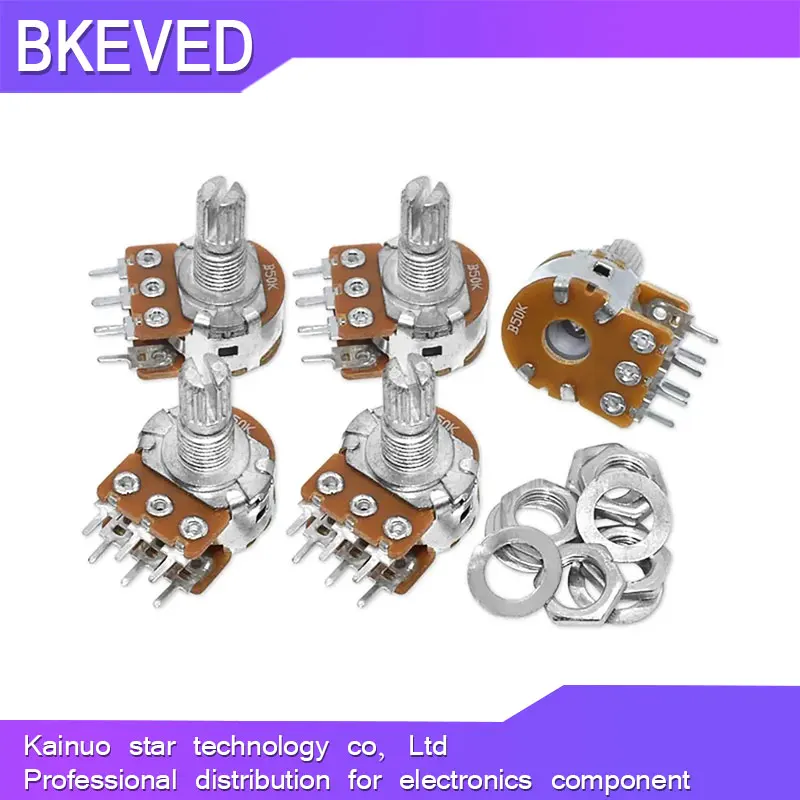 WH148 B1K B2K B5K B10K B20K B50K B100K B500K 6Pin 20mm Shaft Amplifier Dual Stereo Potentiometer 1K 2K 5K 10K 50K 100K 500k 5pcs multiturn potentiometer,linear potentiometer,rotary potentiometer,potentiometer kit,trimmer potentiometer