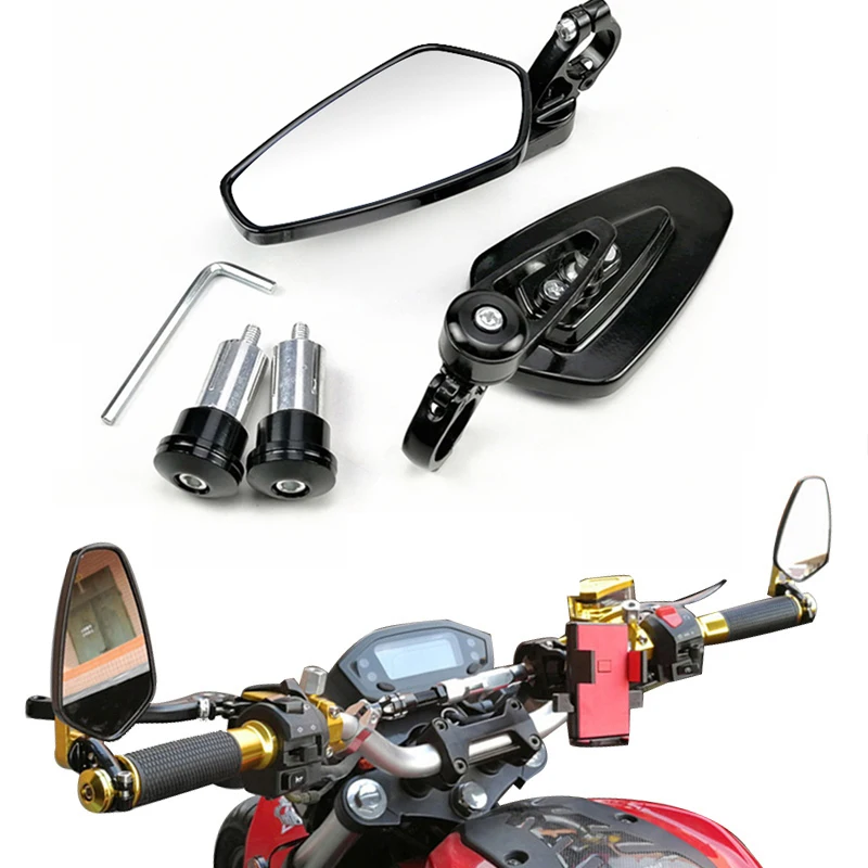 Motorcycle Rear View Mirrors Universal CNC Aluminum Anti-glare For Honda Yamaha Suzuki Scooter ktm