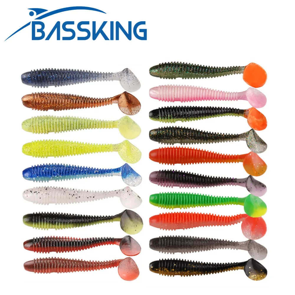 

Мягкие приманки BASSKING 5 шт., 95 мм, 7,2 г, T-образный хвост, силиконовая Мягкая рыболовная приманка, качественные искусственные черви Usca, воблеры для ловли карпа, свимбейт