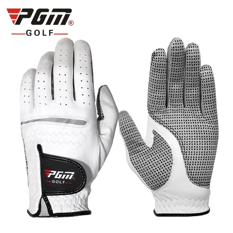 

Palm with Anti-slip Particles PGM Classic Golf Gloves Men White Glove with Breathable Comfortable Import Cabretta Leather ST001