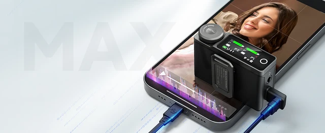 Microfono Lavalier Wireless Hollyland Lark MAX - Doppio Microfono, Cancellazione Rumore, Registratore 8GB - Foto 10