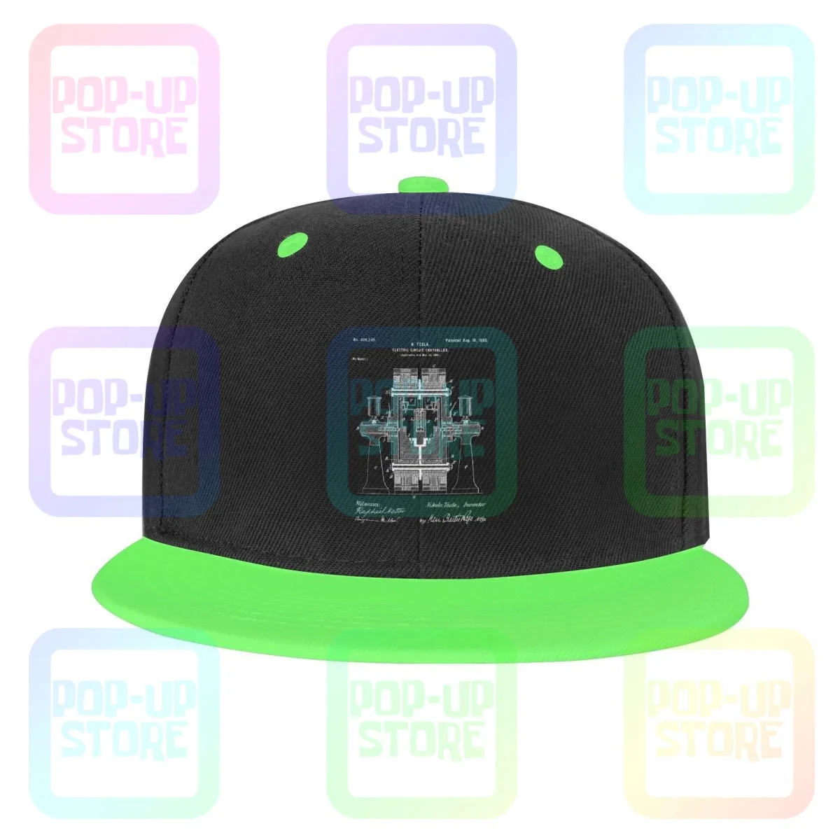 Nicola Tesla Electric Snapback Cap 