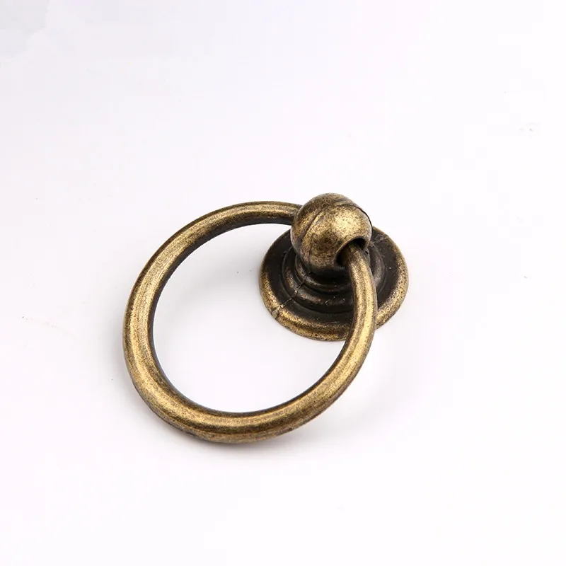 Furniture Handles Ball Lever Knob Antique Bronze Cabinet Drawer Knobs Dresser Cupboard Wardrobe Furniture Pulls Ring Handle Wooden Box Jewelry Knobs door knocker