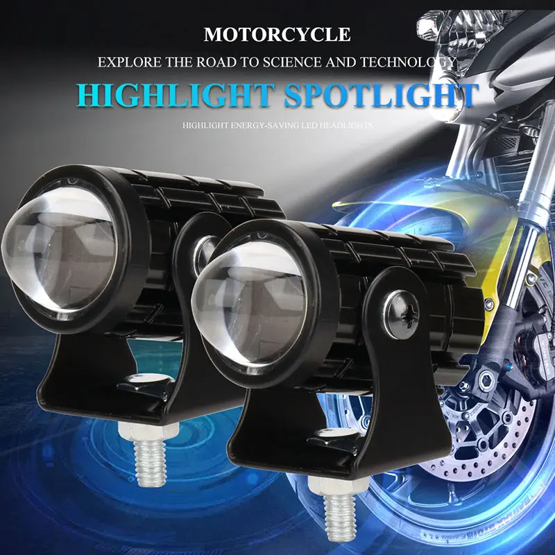 Motorcycle Mini Driving Lights 1set for Headlight Auxiliary Spotlight Lamp R ATV Scooter Moto Fog Light Accessories 12V