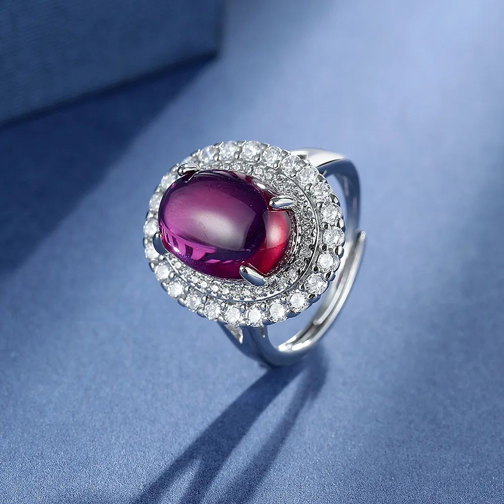빈티지 패션 여성용 퍼플 데니어 지르콘 반지 펜던트 귀걸이 세트 생일 파티 기념일 선물