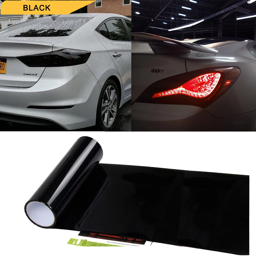 TOTMOX Car Light Film, pellicola in vinile colorata per faro, fanale posteriore, fendinebbia posteriore, 30 cm x 200 cm, giallo