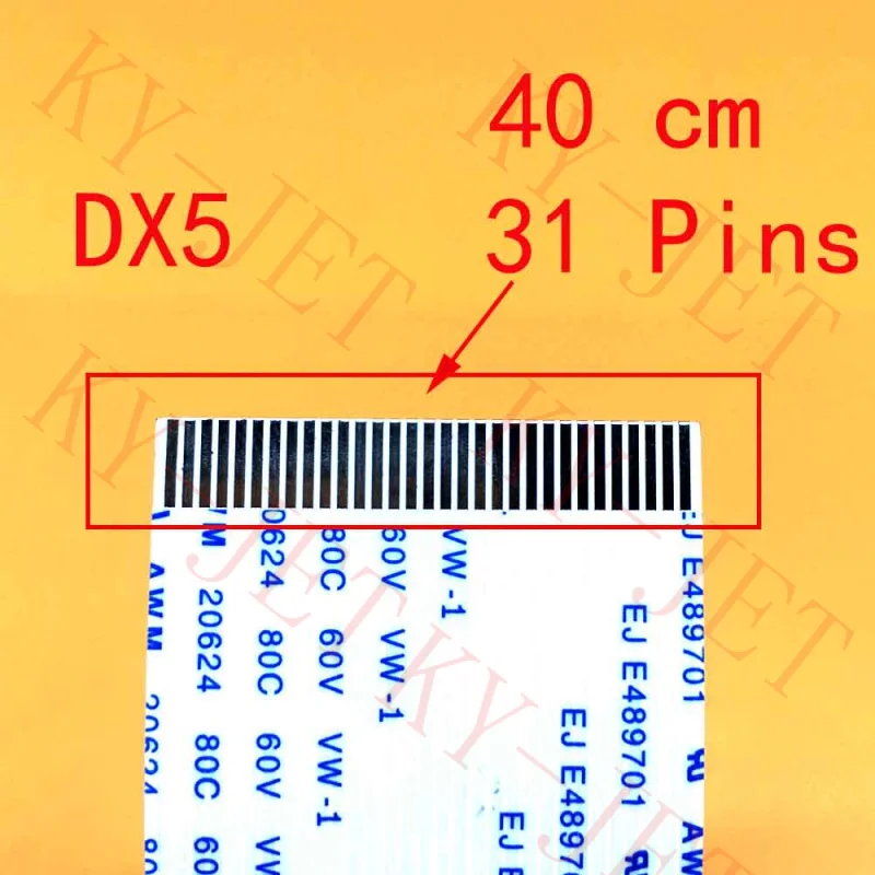 

Head Cable for Epson DX5 Printhead, FFC Flat Data Cable for Allwin Xuli Aifa, Human Design plotter, 31Pins, 6Pcs