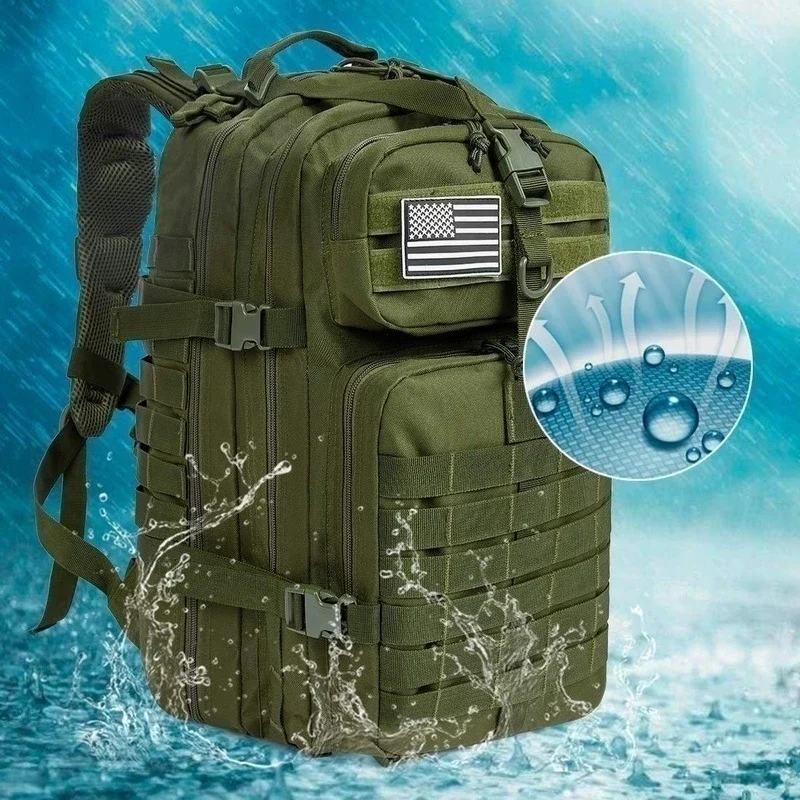 Large Capacity 50l Mochila Militar Tactical Backpacks 3p Softback Outdoor  Fishing Camping Hunting Waterproof Rucksack Men Bags