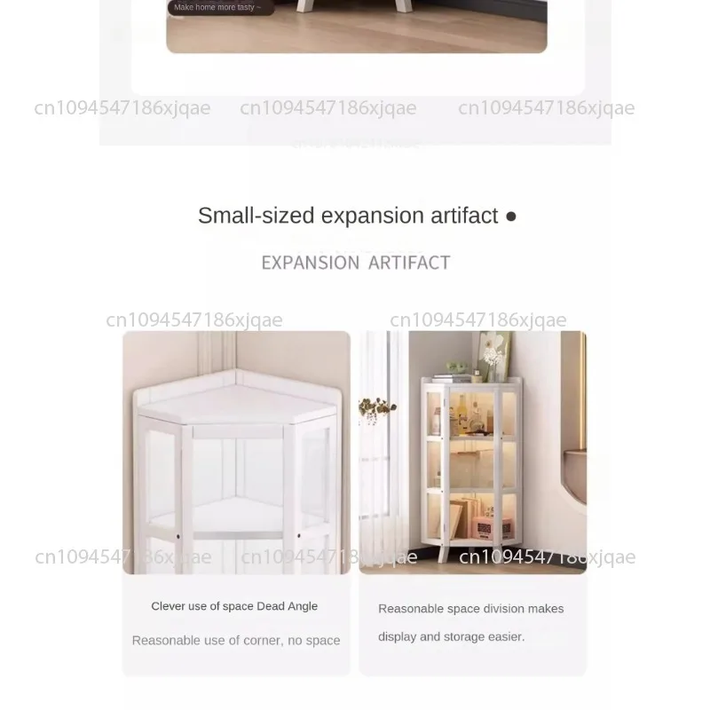 Corner cabinet restaurant corner wall-mounted triangular cabinet corner storage living room corner