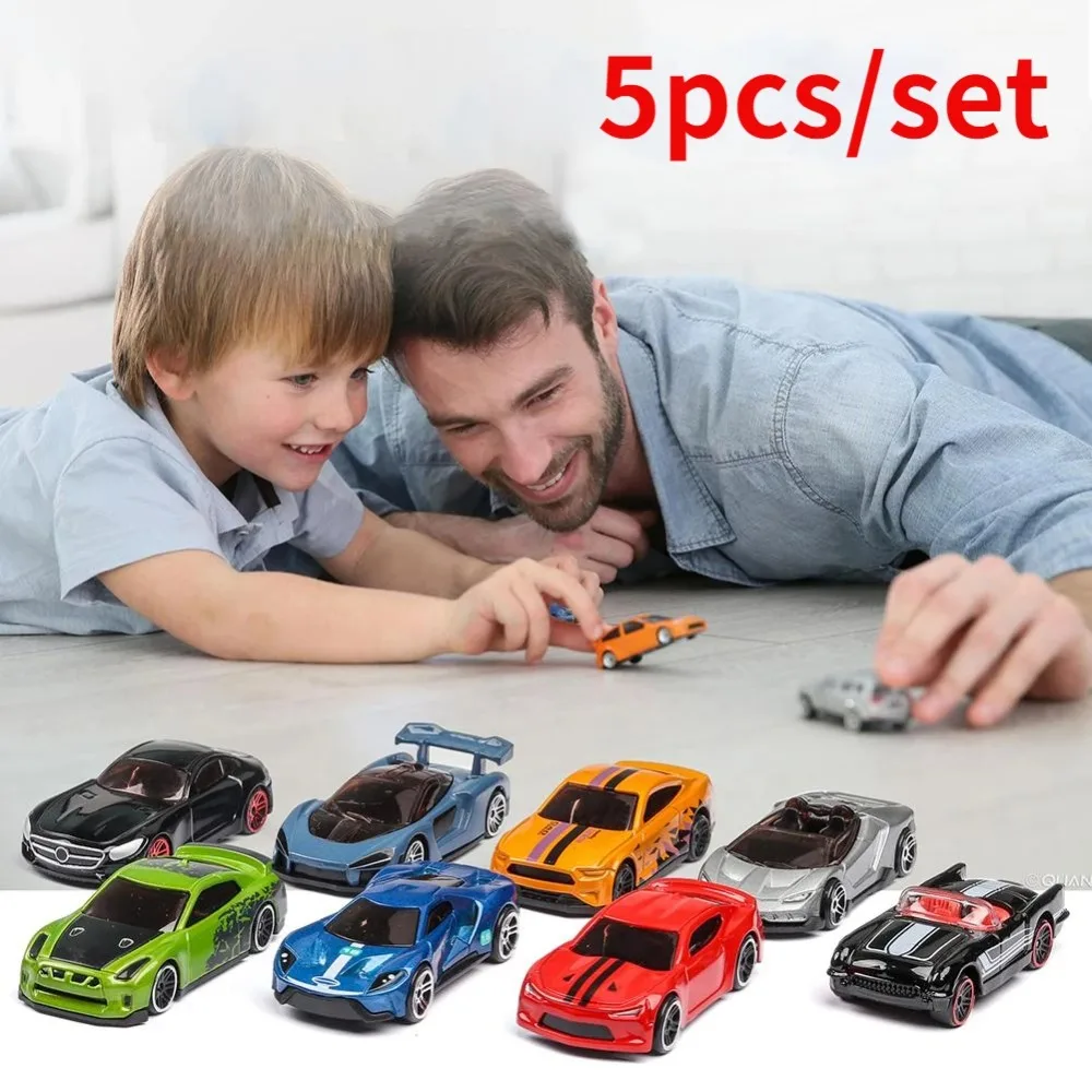 

5Pcs/Set Diecast Simulation 1:64 Mini kids Toy Car Vehicle Sliding Alloy Sports Car Model Set Multi-style Gift Toys For Children