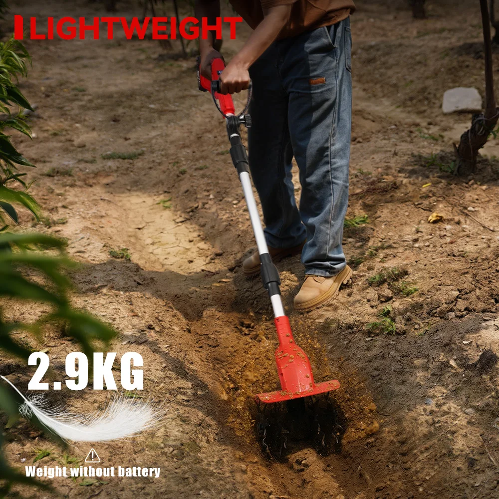 ONEVAN Bürstenloser Elektrischer Gartenfräser Rasenmäher Rototiller Kabelloser Vertikutierer Gartenwerkzeug für Makita 18V Akku – Detail 7
