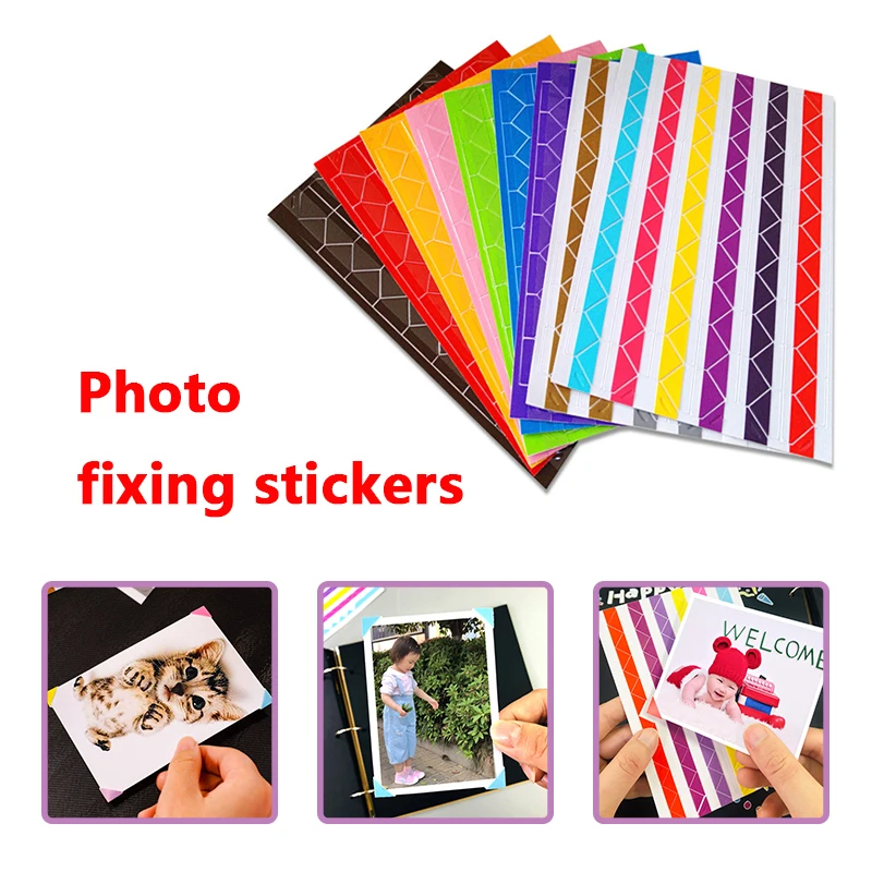 

204 Pcs Photo Album Diy Corner Stickers Pvc Colorful Photo Stickers Handmade Photo Album Photo Album Corner Stickers Accessories