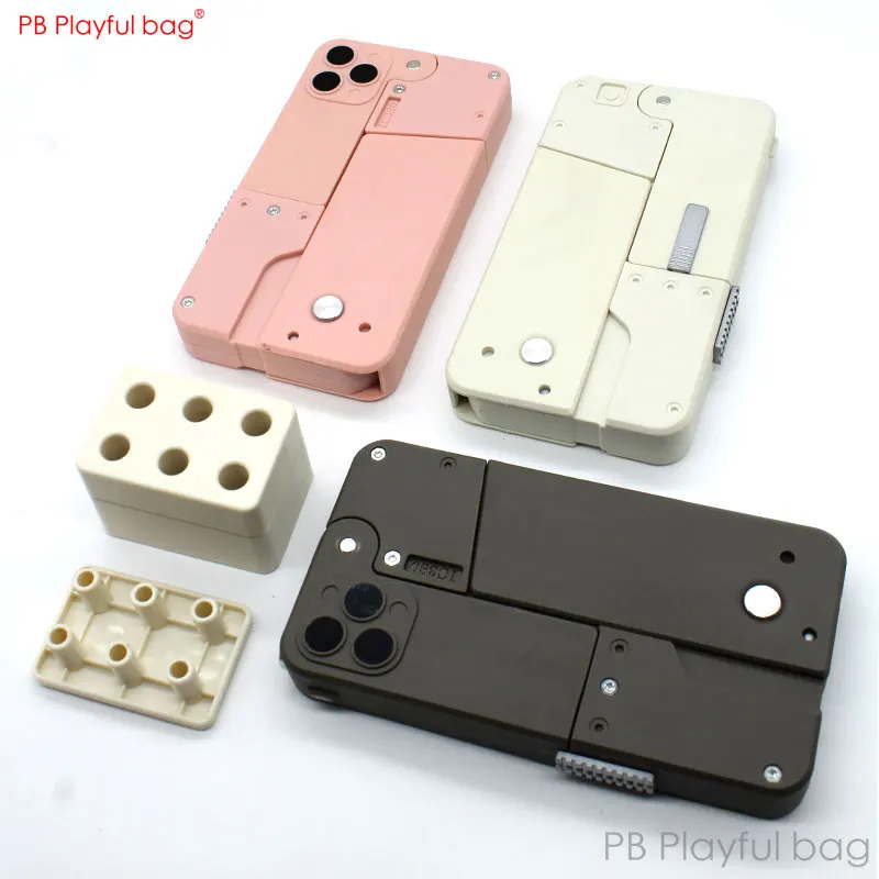 New Mobile Phone Folding Toy Blaster Leisure Shell ejection toy gun Simulated Phone Adult Children Entertainment toys Gifts AC99 4