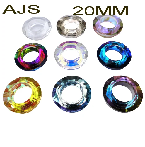 

20MM 4139 Ring Circle Round Crystal Pendants Suncatcher AB Glass Hanging Beads Chimes Chandelier DIY Earrings 30pc Free Shipping