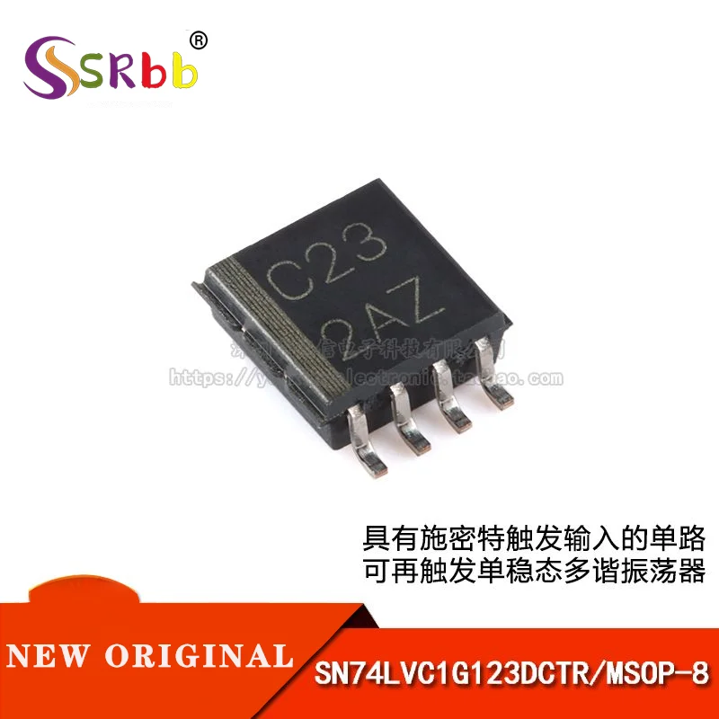

50pcs/ lot Original Authentic SN74LVC1G123DCTR MSOP-8 Monostable multivibrator chip